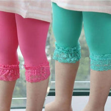 12 Color Toddler Kids Girls Lace Velvet Leggings Child Skinny Stretchy Pants UBY
