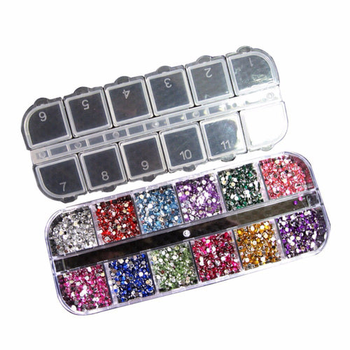 12 Colors Glitter Mix Color UV Gel Acrylic Builder Set for Nail Art Decorations UBY
