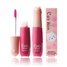 12 Colors Women's Charm Make Up Lip Gloss Cartoon Cat Lid Liquid Lip Tint Cosmetics UBY
