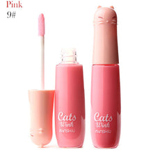 12 Colors Women's Charm Make Up Lip Gloss Cartoon Cat Lid Liquid Lip Tint Cosmetics UBY
