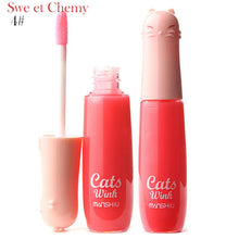 12 Colors Women's Charm Make Up Lip Gloss Cartoon Cat Lid Liquid Lip Tint Cosmetics UBY