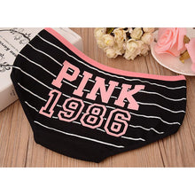 12 Style Sexy Underwear Women Panties Cotton Stripe Mid Rise Panties Cute Letter Pink Print Girl Casual Underwear PY3 UBY