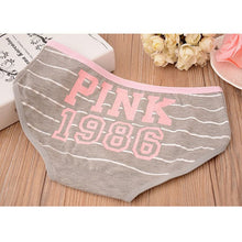 12 Style Sexy Underwear Women Panties Cotton Stripe Mid Rise Panties Cute Letter Pink Print Girl Casual Underwear PY3 UBY