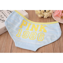 12 Style Sexy Underwear Women Panties Cotton Stripe Mid Rise Panties Cute Letter Pink Print Girl Casual Underwear PY3 UBY