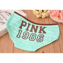12 Style Sexy Underwear Women Panties Cotton Stripe Mid Rise Panties Cute Letter Pink Print Girl Casual Underwear PY3 UBY