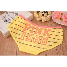 12 Style Sexy Underwear Women Panties Cotton Stripe Mid Rise Panties Cute Letter Pink Print Girl Casual Underwear PY3 UBY