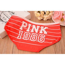 12 Style Sexy Underwear Women Panties Cotton Stripe Mid Rise Panties Cute Letter Pink Print Girl Casual Underwear PY3 UBY