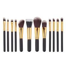12pcss Black Wood Blending Makeup Brush Set Professional Cosmetic Brush Kit Make Up Brushes Tools Beauty pincel Maquiagem  UBY