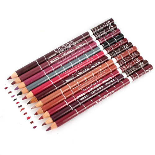 12pcsulti-color Party Queen Lip Liner Pencil Functional Eyebrow Eye Lip Makeup Waterproof Colorful Cosmetic Pen PY7 UBY