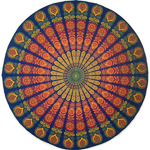 150cmChiffon Round Beach Towel Chiffon Printed Beach Round Bath Towels Summer Bohemia Circle Beach Shawl UBY