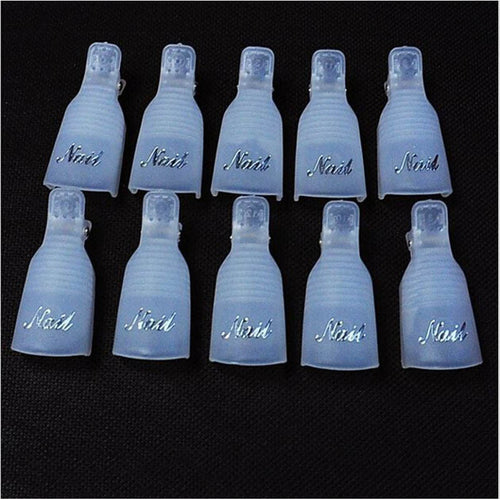 10pcss Remover Gel Polish Nail Art Soakers Remover Soak Off Cap Clip Tools UV Nail Degreaser Polish Wrap Tool Nails UBY