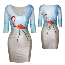 18 Colors Women Sexy Slim Dress Fit 3D Animal Print Space Galaxy Bodycon Mini Dresses  UBY