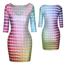 18 Colors Women Sexy Slim Dress Fit 3D Animal Print Space Galaxy Bodycon Mini Dresses  UBY
