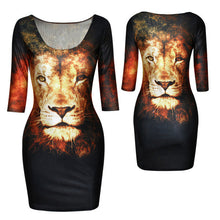 18 Colors Women Sexy Slim Dress Fit 3D Animal Print Space Galaxy Bodycon Mini Dresses  UBY