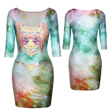 18 Colors Women Sexy Slim Dress Fit 3D Animal Print Space Galaxy Bodycon Mini Dresses  UBY