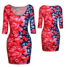 18 Colors Women Sexy Slim Dress Fit 3D Animal Print Space Galaxy Bodycon Mini Dresses  UBY