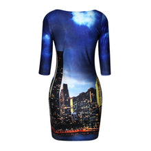 18 Colors Women Sexy Slim Dress Fit 3D Animal Print Space Galaxy Bodycon Mini Dresses  UBY