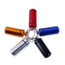 1pcs Waterproof Aluminum Pill Box Case Bottle Drug Holder Keychain Container New UBY