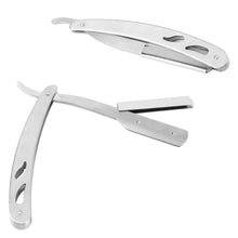 1set Men Straight Barber Edge Steel Razors Folding Shaving Knife Hair Removal Tools With 10pcs Blades UBY