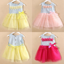 2-5Y Cute Baby Girl Sleeveless Vest Tutu Dress Bowknot Tulle Summer Dress UBY