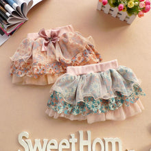 2-6Y Cute Baby Kids Girl Bow Floral Pompon Layered Skirt Floral Tulle Tutu Skirt ForUBY