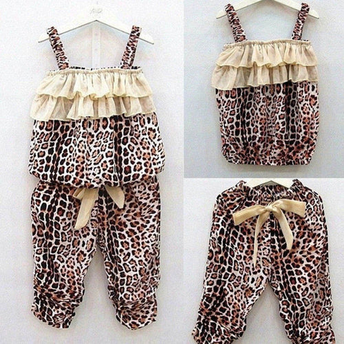 2-6Y 2 Pieces Baby Girls Clothing Sets Kids Children Vest  Pants Clothes Suits Outfits Clothes Set UBY