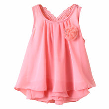 2-7 Years Baby Summer Sundress Kids Girl Chiffon Floral Vest Tutu Dress Sleeveless Dresses UBY