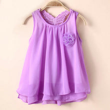 2-7 Years Baby Summer Sundress Kids Girl Chiffon Floral Vest Tutu Dress Sleeveless Dresses UBY