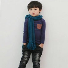 2-7Y Baby Kids Boys Girls Unisex Long Sleeve Clothes Crewneck Children T-shirts Pocket Decor Shirt Clothing PY1 UBY