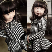 2-7Y Baby Kids Girls Pearls Necklace Shirt Dress Clothing Long Sleeve Bow Tops ClothesUBY