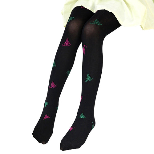 2-7Y Child Girls Kids Velvet Leggings Butterfly Stretch Slim Warm Trousers UBY
