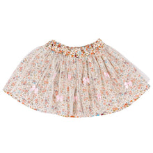 2-7Y Cute Baby Kids Girl Bow Floral Pompon Mesh Bownot Layered Skirt Floral Princess Tulle Tutu Skirt For Dance Party HT UBY