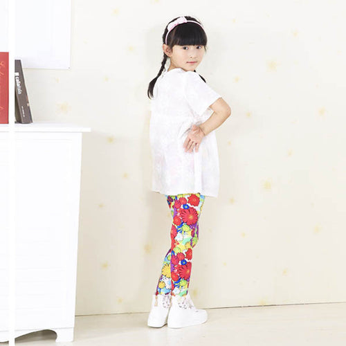2-7Y Cute Kid Baby Girls Legging Floral Leopard Skinny Stretch Long Leggings HT UBY