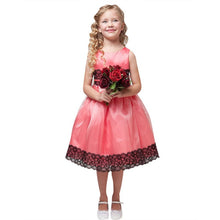 2-7Y Girls Toddlers Lovely 3D Flower Cluster Princess Dress Party Tulle Gown Dresses  UBY