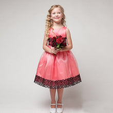 2-7Y Girls Toddlers Lovely 3D Flower Cluster Princess Dress Party Tulle Gown Dresses  UBY