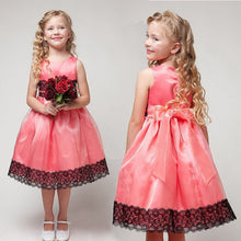 2-7Y Girls Toddlers Lovely 3D Flower Cluster Princess Dress Party Tulle Gown Dresses  UBY