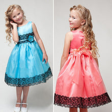 2-7Y Girls Toddlers Lovely 3D Flower Cluster Princess Dress Party Tulle Gown Dresses  UBY