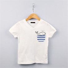 2-7Y Kid Boy Summer Short Sleeve T-shirt Baby Cartoon Dolphin Tee Shirt Tops B87 UBY