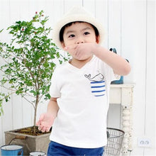 2-7Y Kid Boy Summer Short Sleeve T-shirt Baby Cartoon Dolphin Tee Shirt Tops B87 UBY