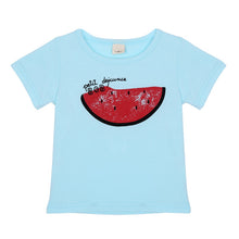 2-7Y Kids Boys Girls Summer Short Sleeve Watermelon Pattern T-shirt Tee Tops UBY