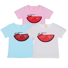 2-7Y Kids Boys Girls Summer Short Sleeve Watermelon Pattern T-shirt Tee Tops UBY