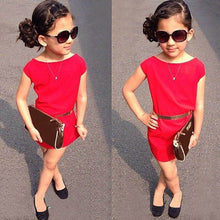 2-7Y Summer Kids Baby Girls Dress Cotton Cap Sleeve Loose Belt Party Dresses Tops ClothesUBY