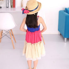 2-7Y Summer Kids Girls Striped Chiffon Sundress Princess Flower Beach Tutu Dresses UBY