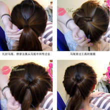 2* Plastic Topsy Tail Hair Styling Braider Ponytail Styling Bun Maker Clip Tool Black CurlerUBY