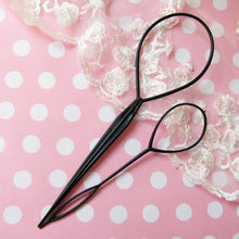 2* Plastic Topsy Tail Hair Styling Braider Ponytail Styling Bun Maker Clip Tool Black CurlerUBY