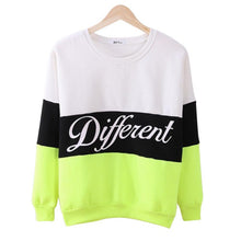 Autumn and winter women fleeve hoodies printed letters Different women casual sweatshirt hoody sudaderas femininos J89 UBY