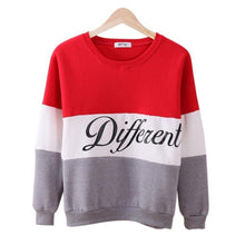 Autumn and winter women fleeve hoodies printed letters Different women casual sweatshirt hoody sudaderas femininos J89 UBY