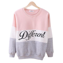 Autumn and winter women fleeve hoodies printed letters Different women casual sweatshirt hoody sudaderas femininos J89 UBY