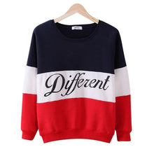 Autumn and winter women fleeve hoodies printed letters Different women casual sweatshirt hoody sudaderas femininos J89 UBY