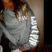 Women Hoodies Pink Letter Print Hoodie Frenchterry Sweatshirts Harajuku Tracksuit Tops Pullovers UBY